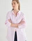 Mineral Fergus Oversized Oxford Shirt, Pink