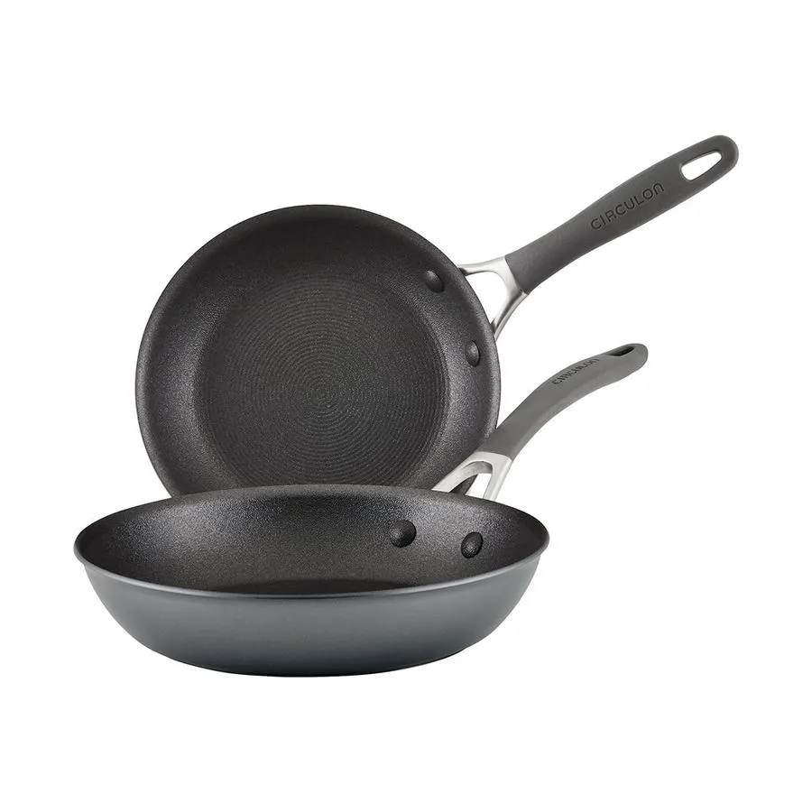 Circulon ScratchDefense A1 21.5cm & 25.4cm Skillet Set Black