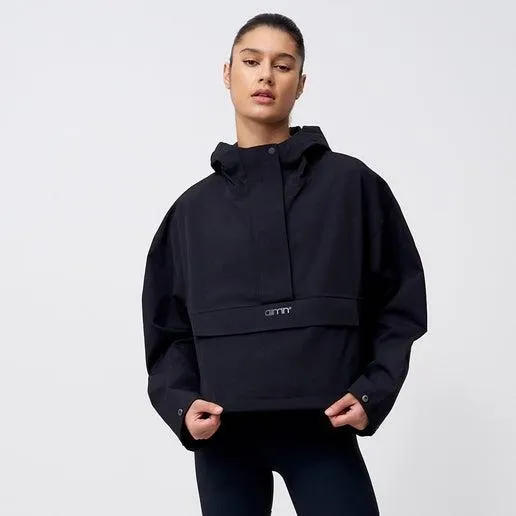 Aim'n Women's Cropped Waterproof Anorak in Black