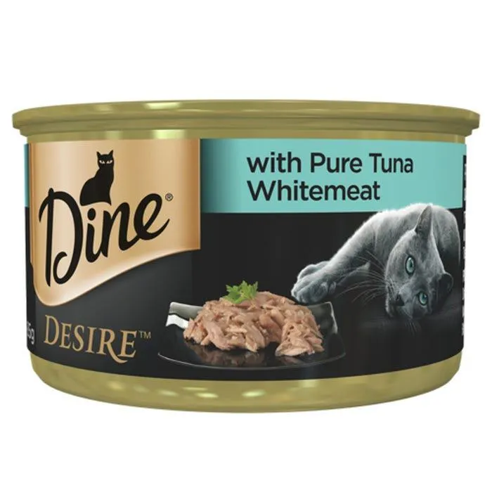 Dine Desire Pure Tuna Whitemeat Cat Food 85g