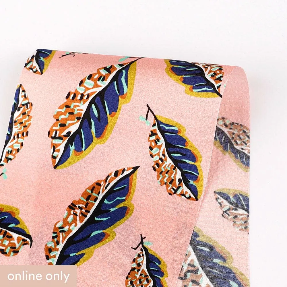 Liberty Clemments Hammered Satin- Woven Leaves / X