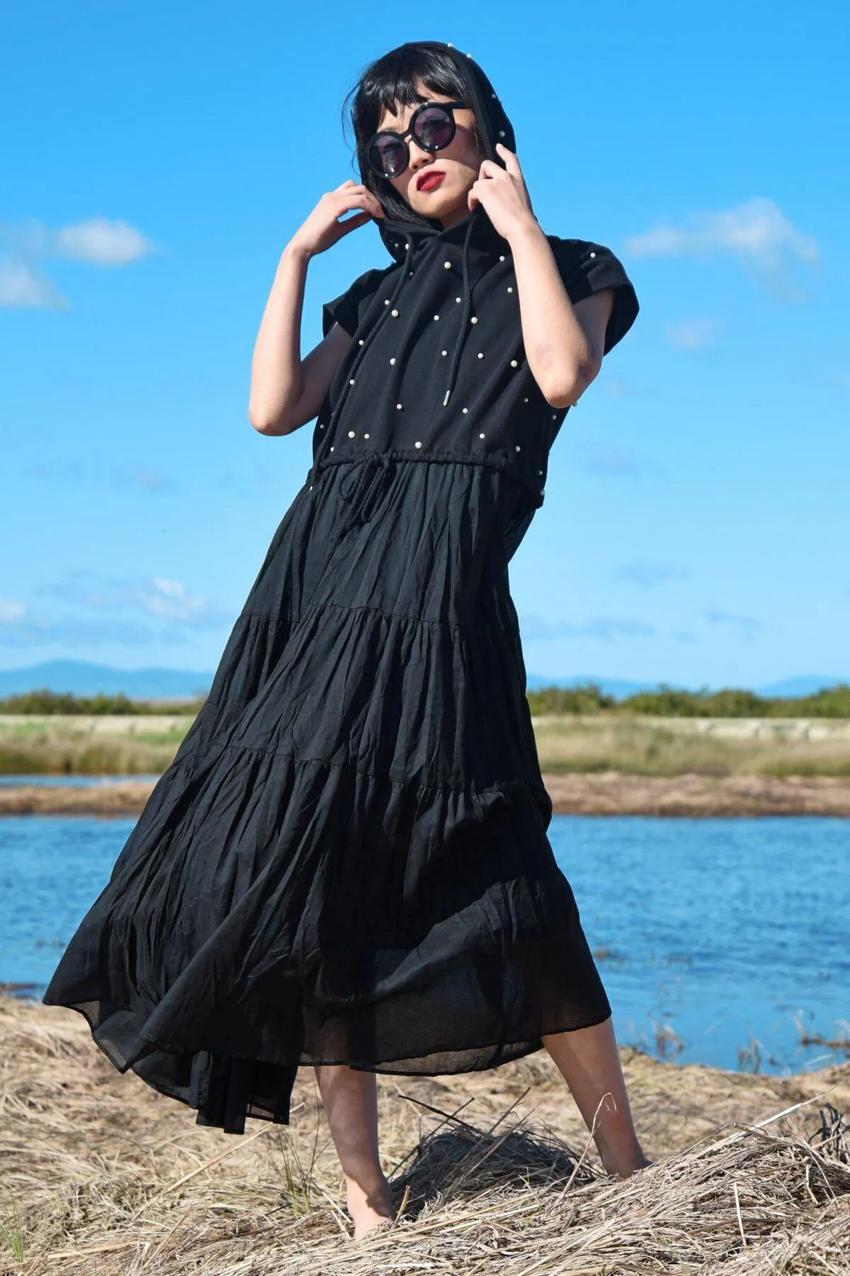 Bright + Pearly Dress | Black