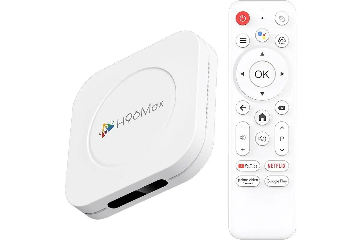 Android 14.0 TV Box, M1 Plus 4K UHD Streaming Device for TV with HDR10, 4GB RAM/32GB ROM(White)
