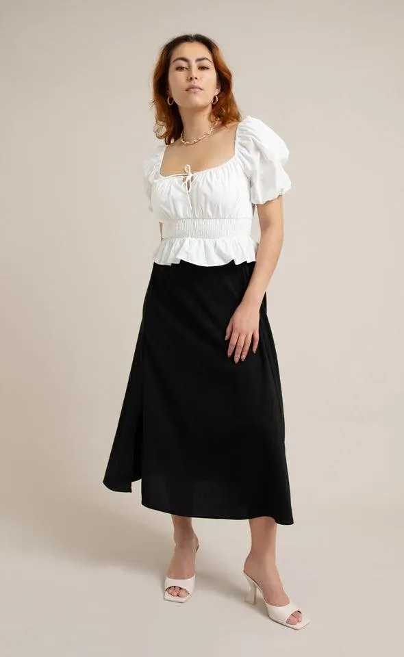 Side Split Midi Skirt