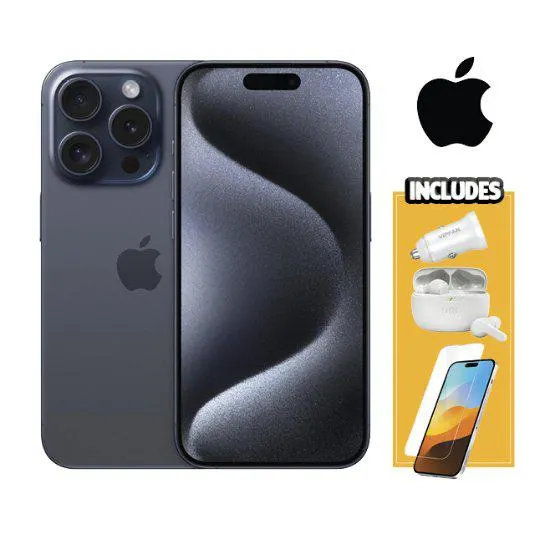 Apple iPhone 15 Pro Max 256GB Blue Titanium Bundle