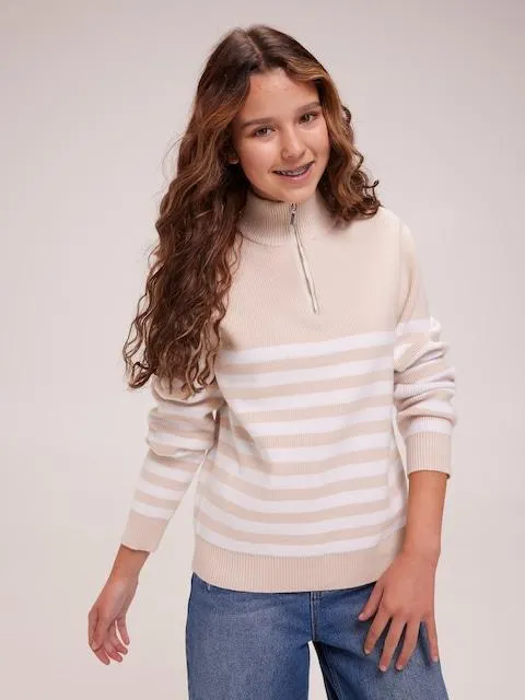 Just Jeans Girls Riley Quarter Zip Knit