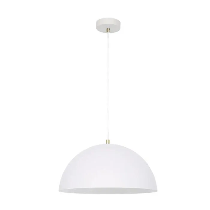 TRIBECA MATT WHITE/BR. BRASS 35CM 1 LIGHT PENDANT