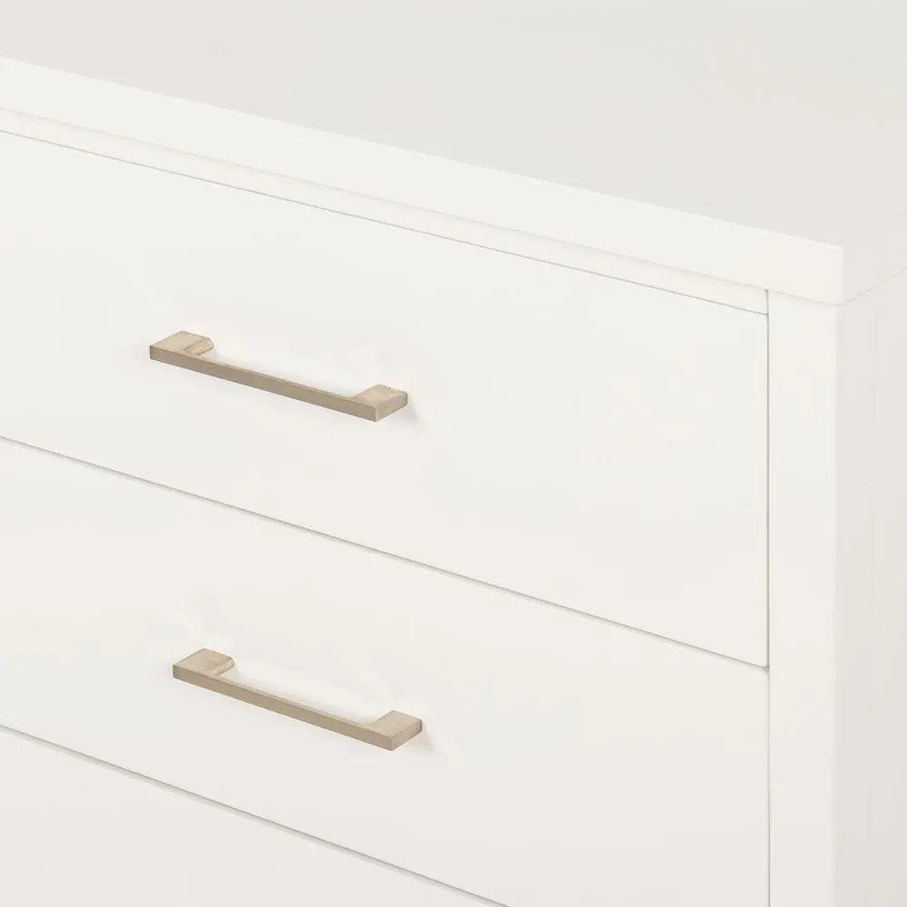 Miller 6 Drawer Lowboy, White
