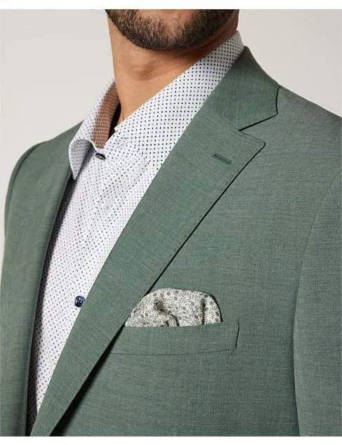 Ditsy Floral Printed Pocket Square With Contrast Border