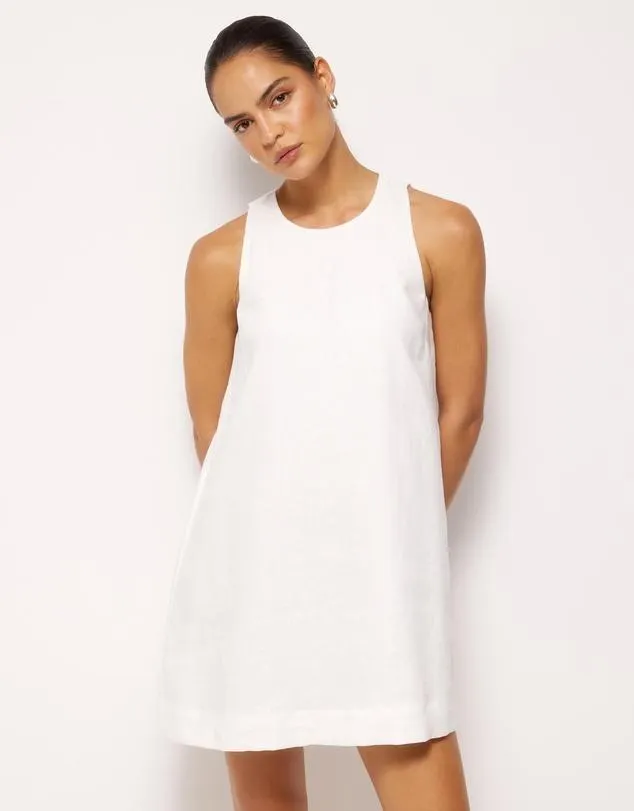 Lila Linen Shift Mini Dress