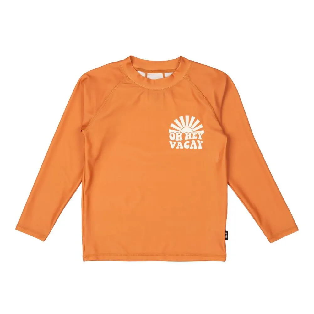 ROCK YOUR KID Oh Hey Vacay Rashie - Orange PRE ORDER