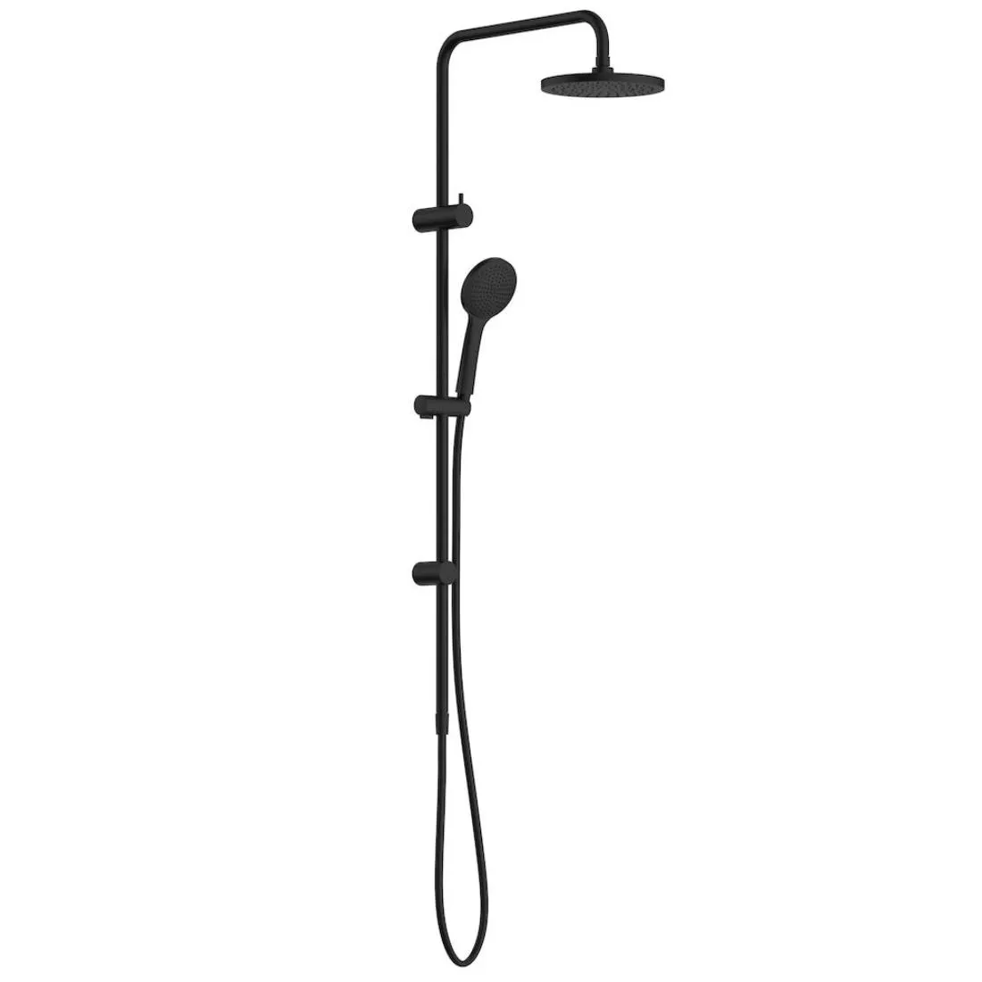 Round II Rail Shower with Overhead Matte Black CL10073.B3A