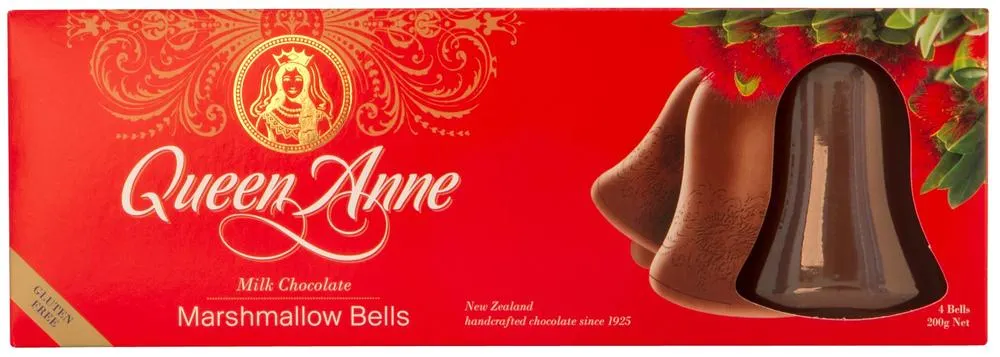 Queen Anne Milk Chocolate Marshmallow Bells 200g