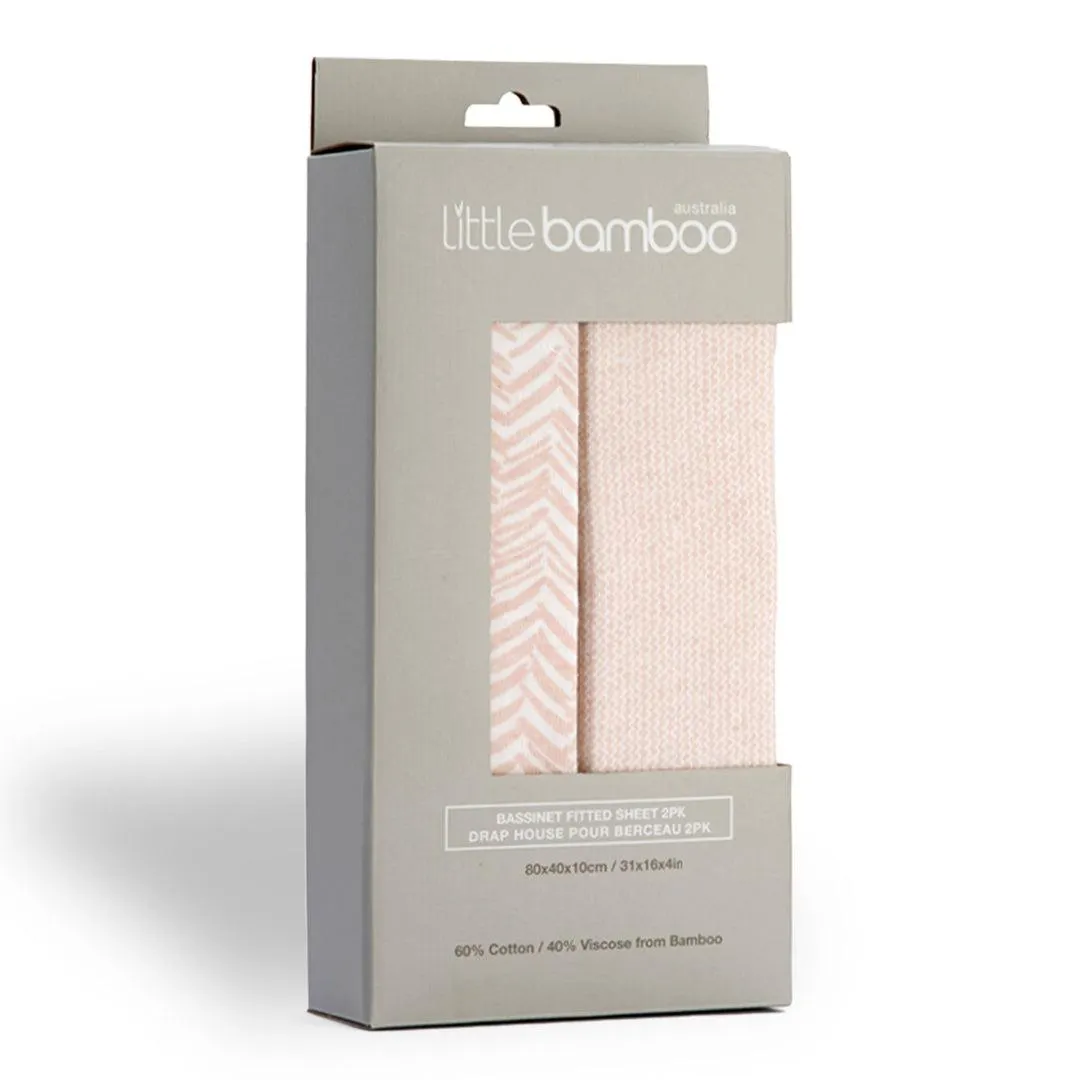 Little Bamboo Jersey Bassinet Fitted Sheet 2PK