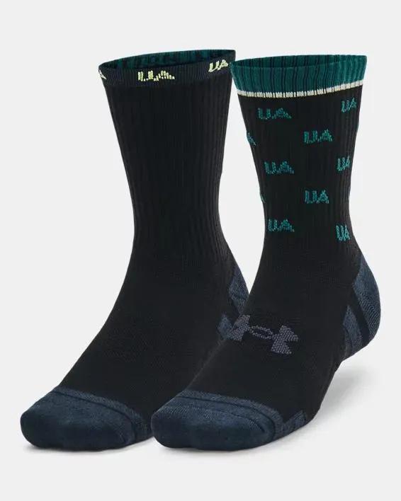Unisex UA Performance Cotton 2 Pack Mid-Crew Socks