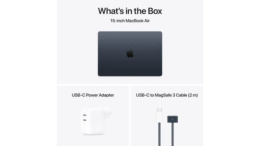 Apple MacBook Air 15-inch M4/16GB/256GB SSD Laptop - Midnight