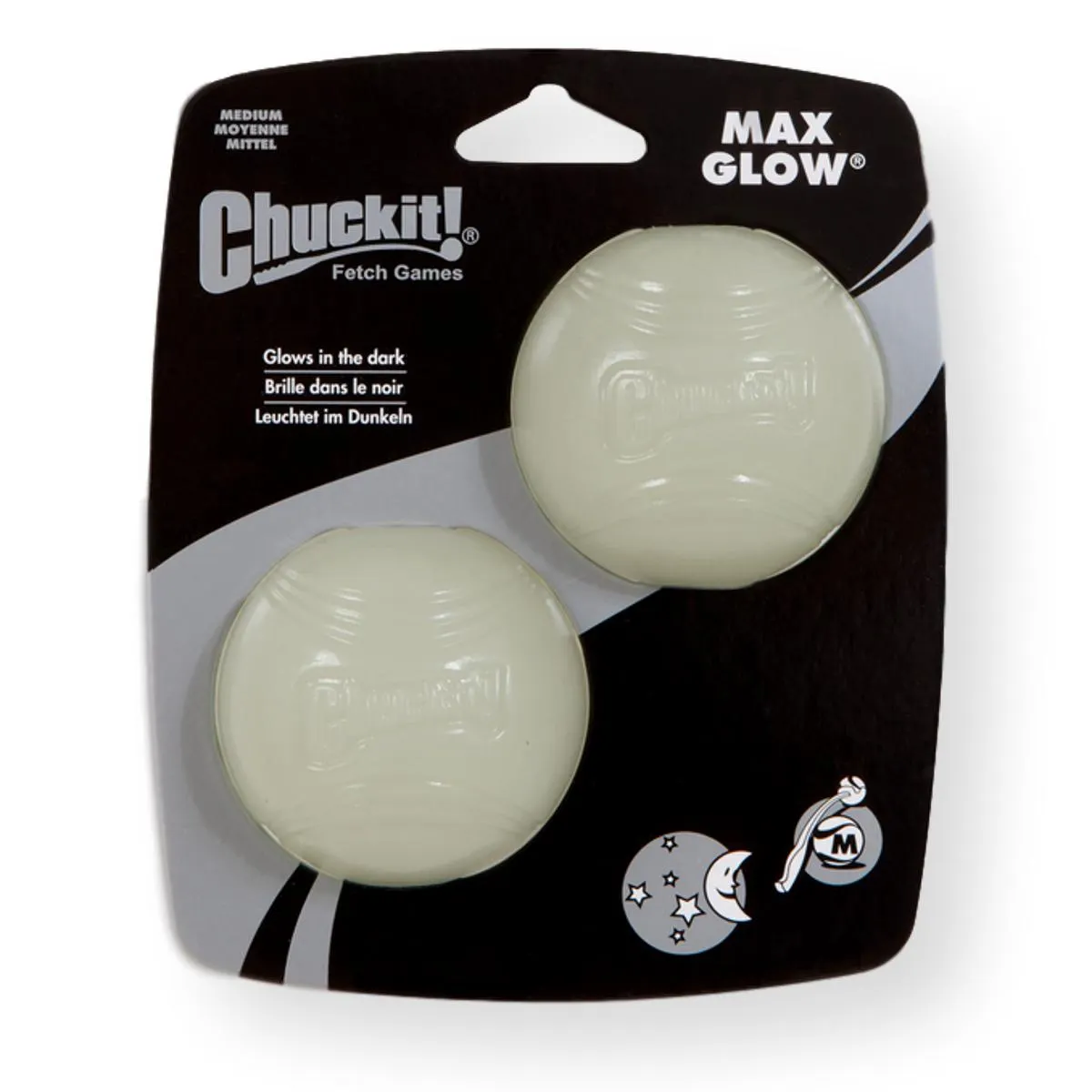 Chuckit! Max Glow Ball Medium 2 Pack