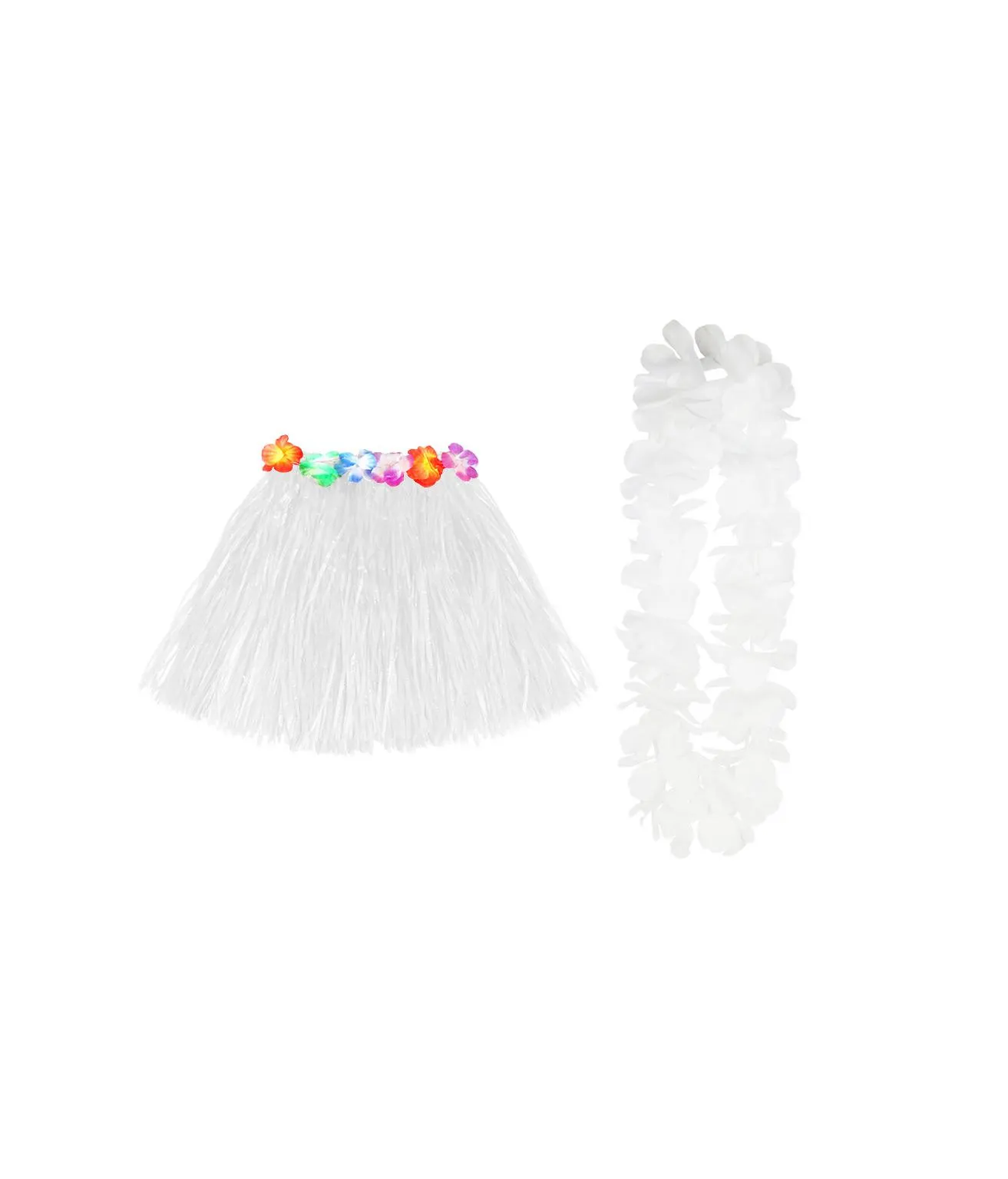 White Hula Raffia Set 2pk