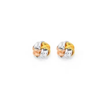 9ct, & Sterling Silver Knot Studs