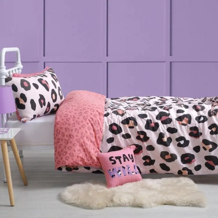 KOO Kids Leopard Spot Quilt Cover Set Multicoloured