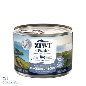 Ziwi Peak Canned Mackerel Cat Food 185g