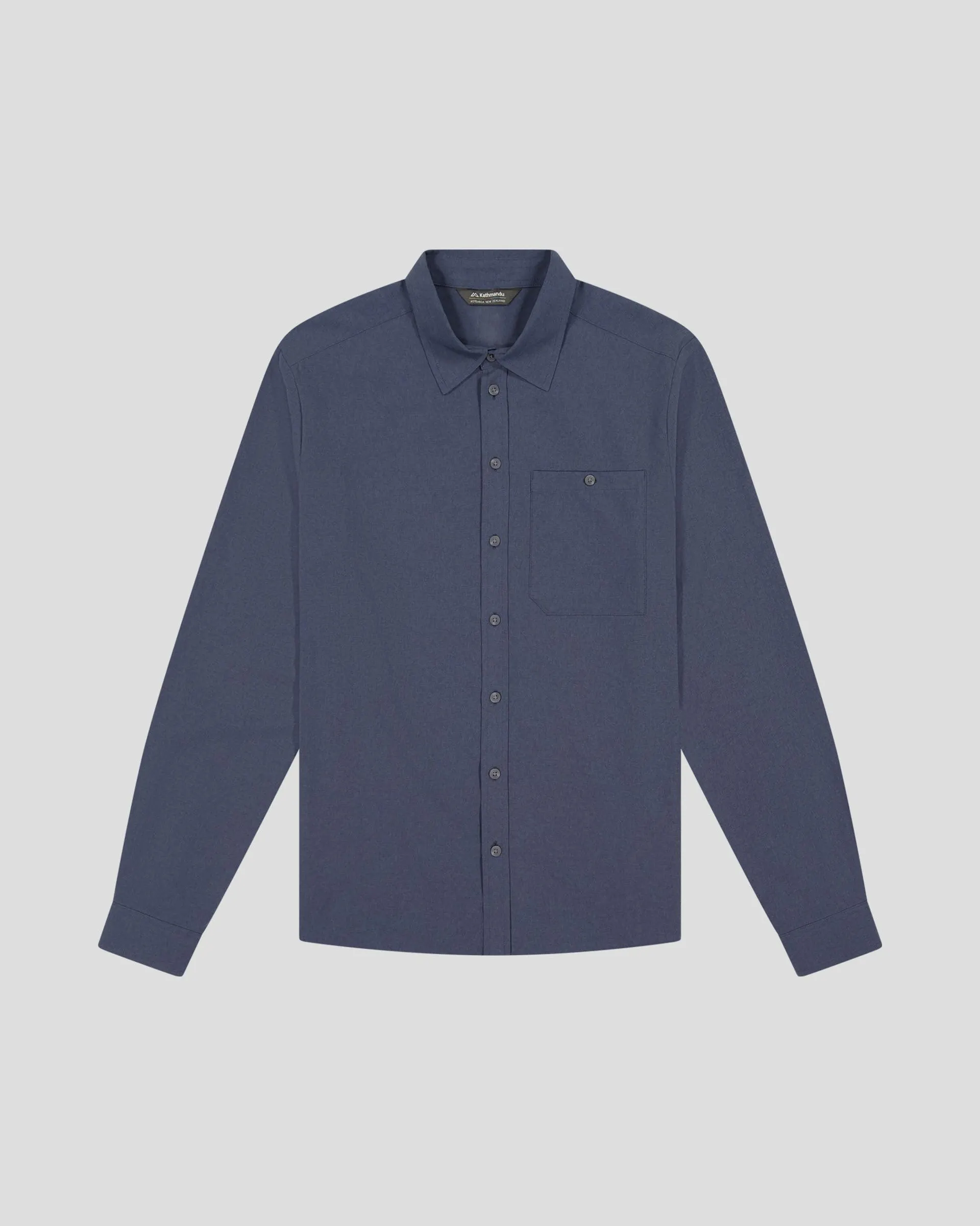 Men’s Flight Stretch Long Sleeve Shirt - Mid Navy