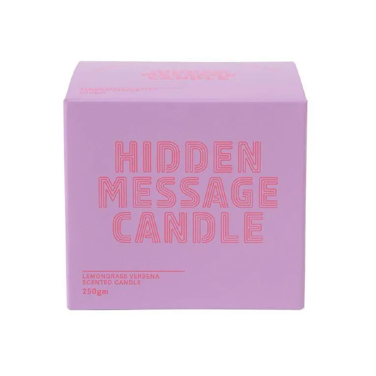 Living & Co Hidden Message Candle Lemongrass Verbena 250g 250g