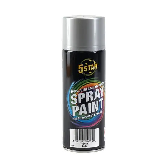 5 Star Enamel Spray Paint Silver 250g