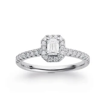 18ct White Gold, Diamond Ring TDW=.61ct