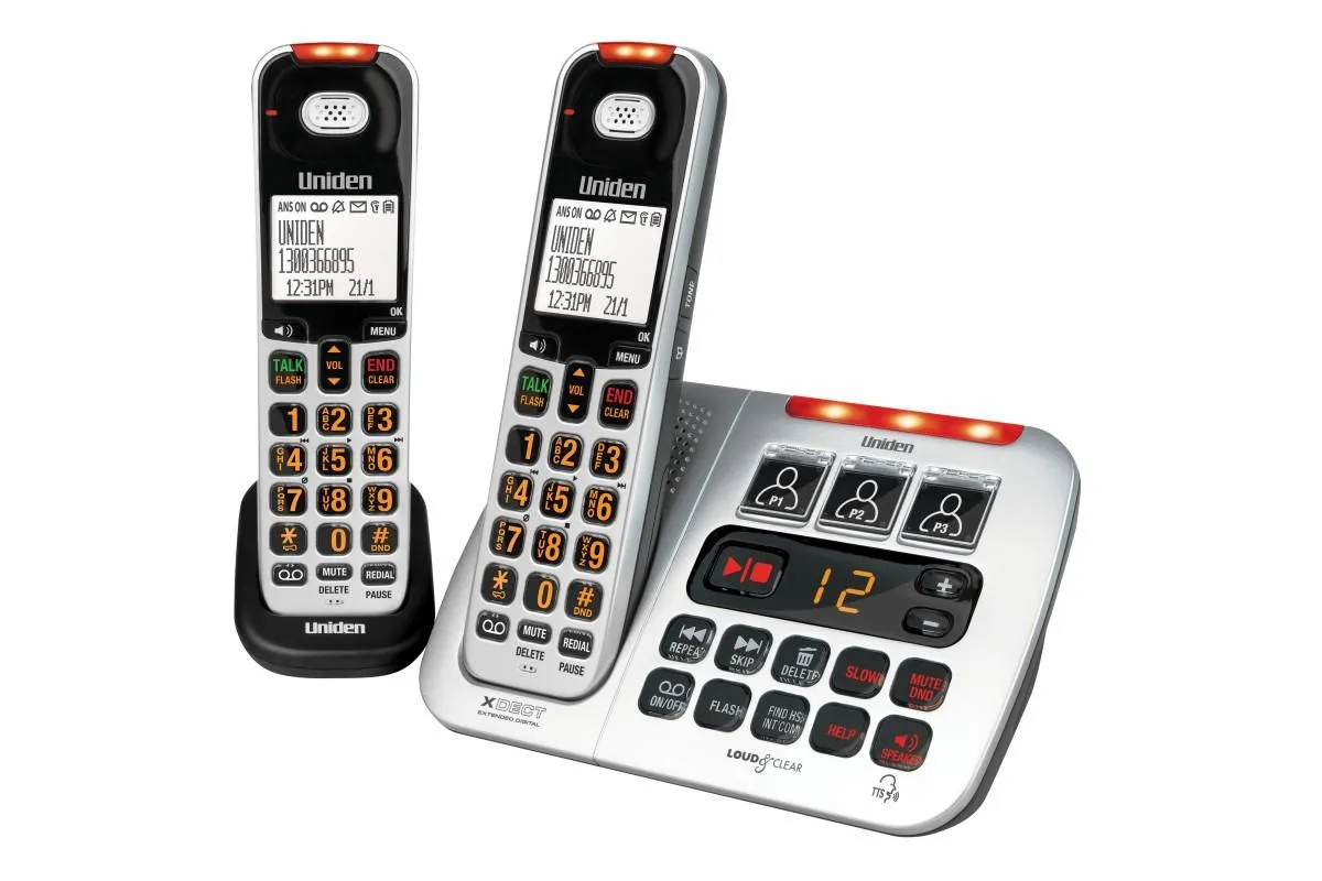 Uniden Sight and Sound Cordless Phone Twin Pack