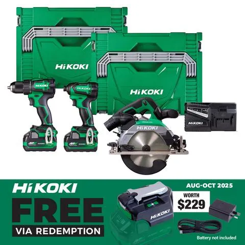 HiKOKI Multivolt Cordless Brushless 3pc Combo18V Kit