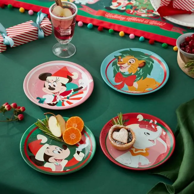 Mickey and Friends Festive Plates, Set of 4