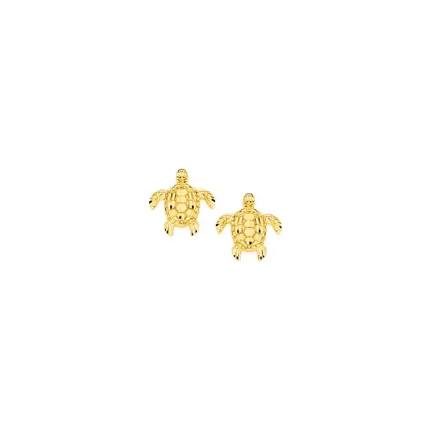 9ct, Turtle Stud Earrings