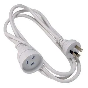 Extension Lead 2m Domestic 3x 1mm White
