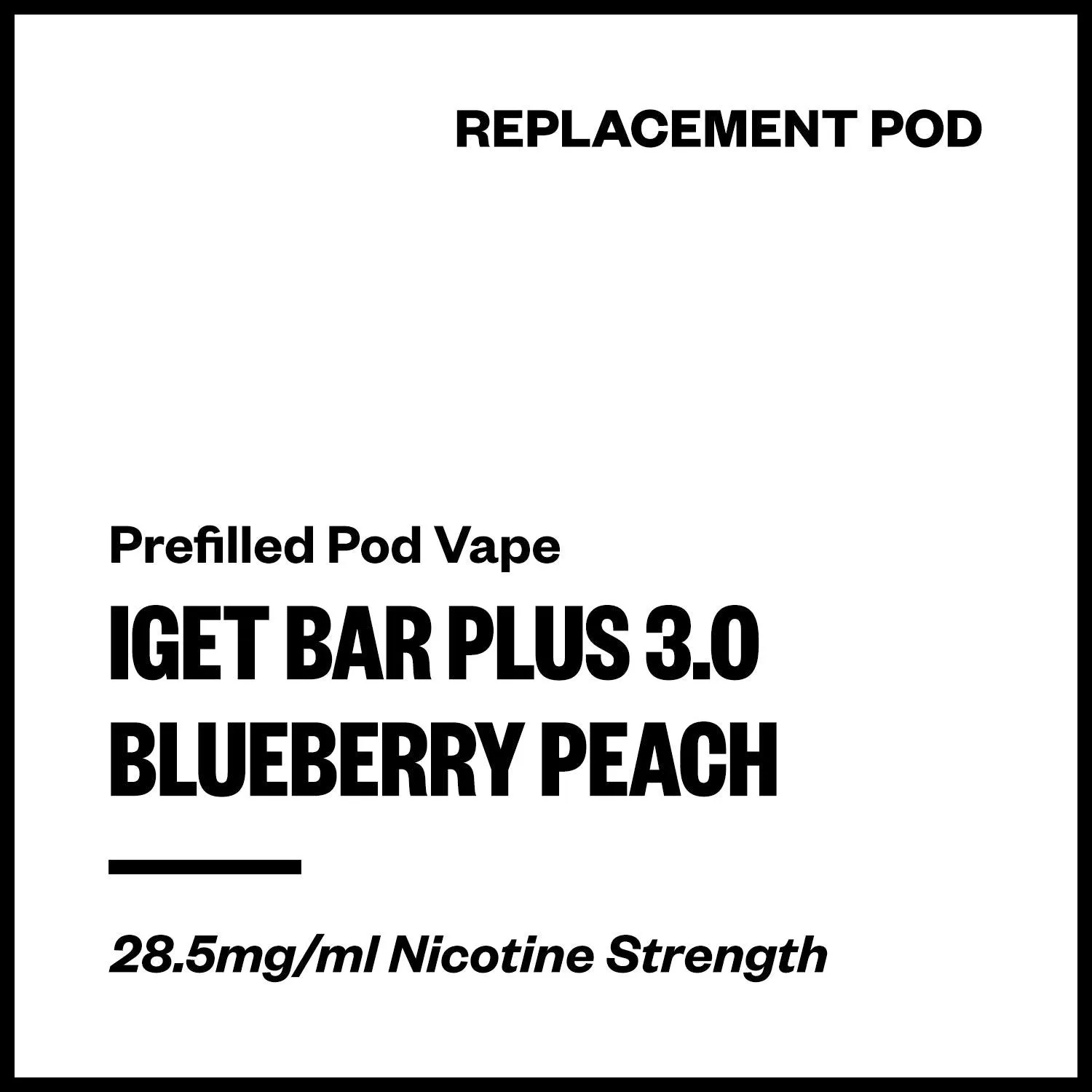 IGET Bar Plus 3.0 - Blueberry Peach (Replacement Pod)