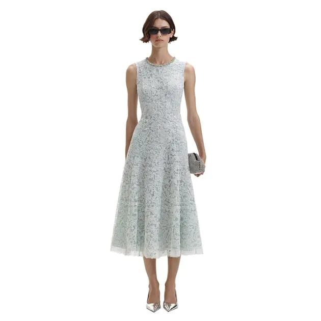 Self Portrait Cord Lace Midi Dress