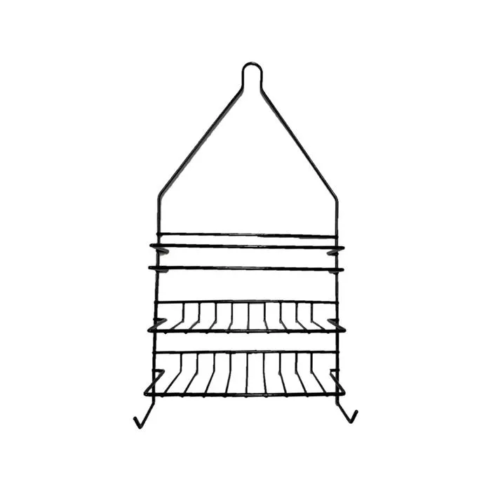 Barelli Large Black Bathroom Shower Caddy