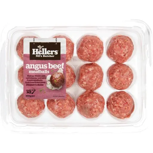 Hellers Meatballs Angus Beef 12 Pack