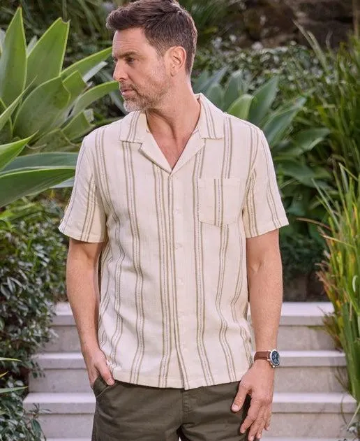 Men's Textured Stripe Shirt