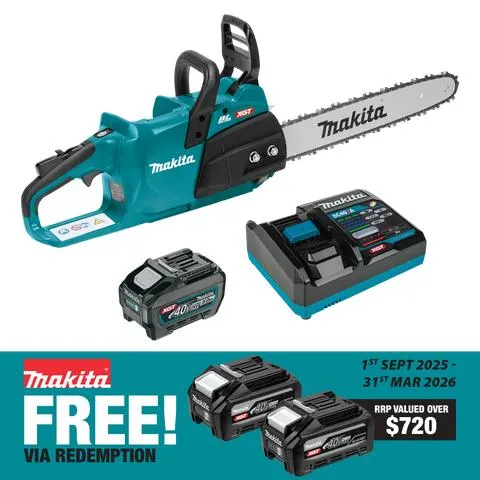 Makita XGT Cordless Chainsaw Brushless 40cm 40V 5Ah