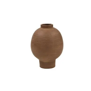 Tomas terracotta rustic vase 23cm