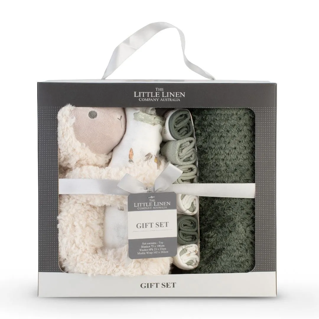 Little Linen Boxed Gift Set Farmyard Lamb