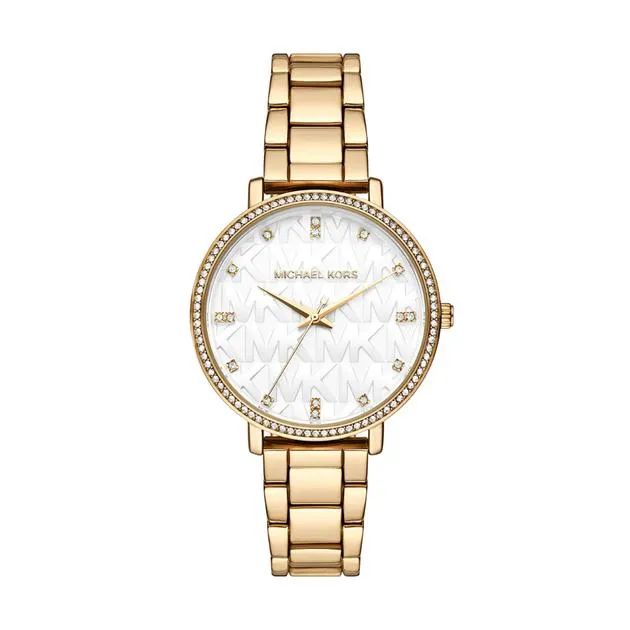 Michael Kors Pyper Gold Tone White Dial