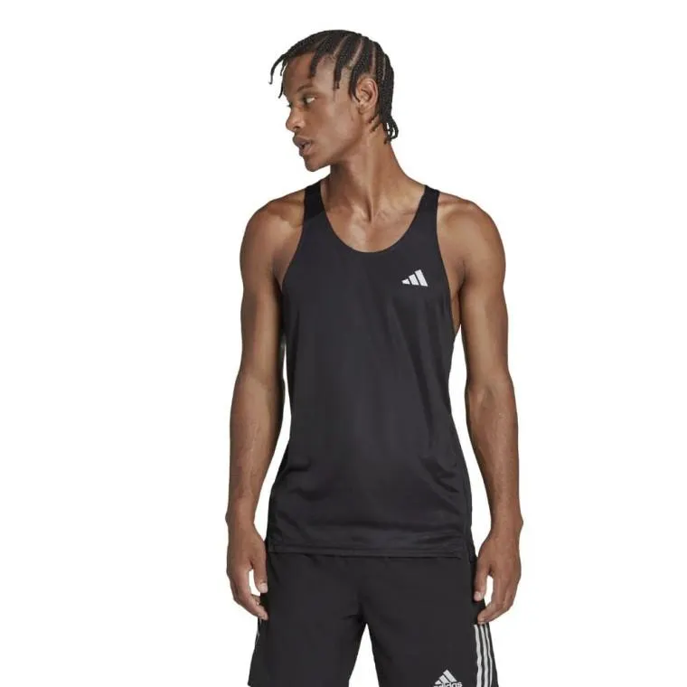 Adidas Mens Own The Run Singlet Black