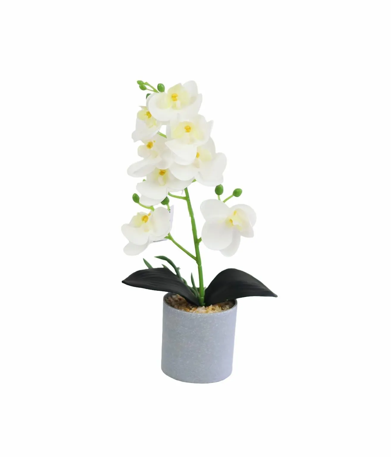 Orchids Artificial Plants with Grey Pot 30cm