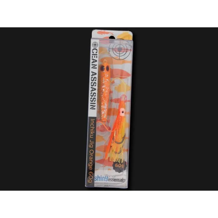 60g Inchiku Jig - 2 Hook Fishing Lure - Orange - Ocean Assassin