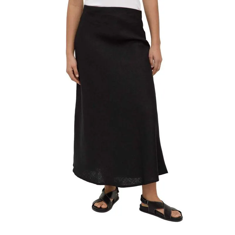 Assembly Label Melody Linen Bias Skirt Black