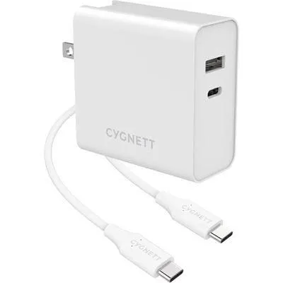 Cygnett PowerPlus 60W USB-C/12W USB-A + 1.5M C-C Cable 3White