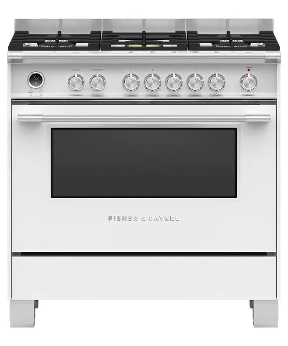 Freestanding Cooker, Dual Fuel, 90cm, 5 Burners, Self-cleaning