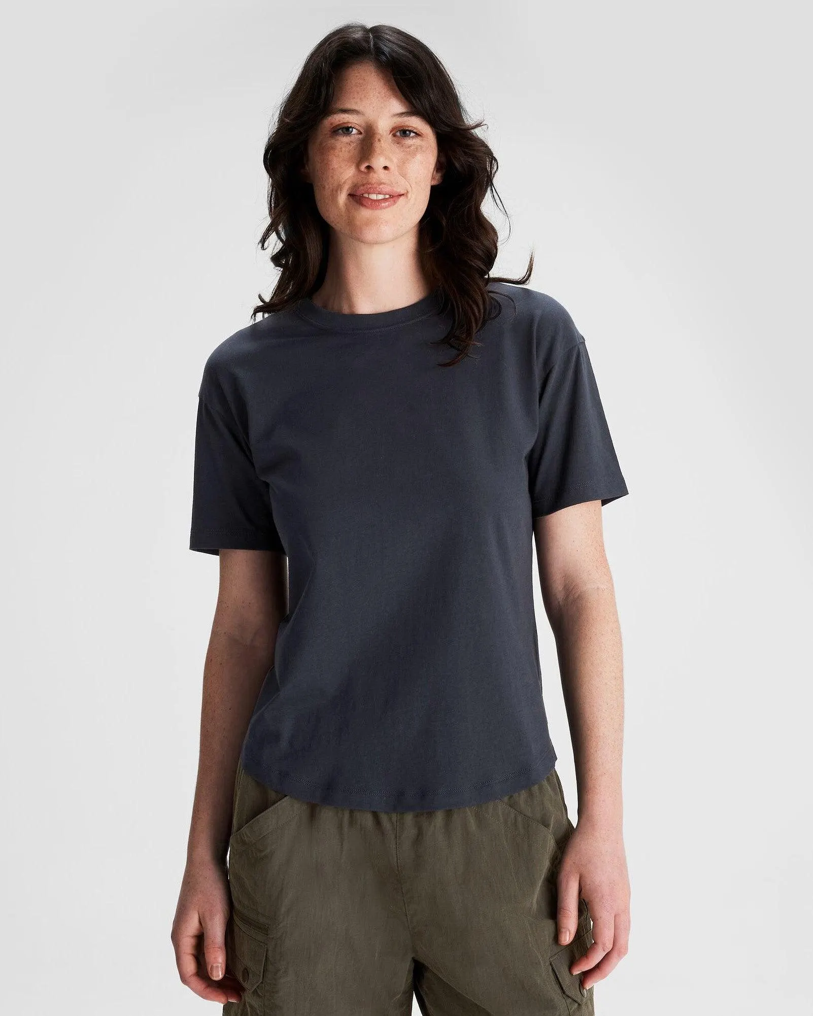 Women's Solid Organic Cotton T-Shirt - Pure Navy